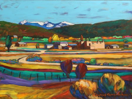 "BLUE SKIES OVER THE VILLAGE" by Edward Gonzales