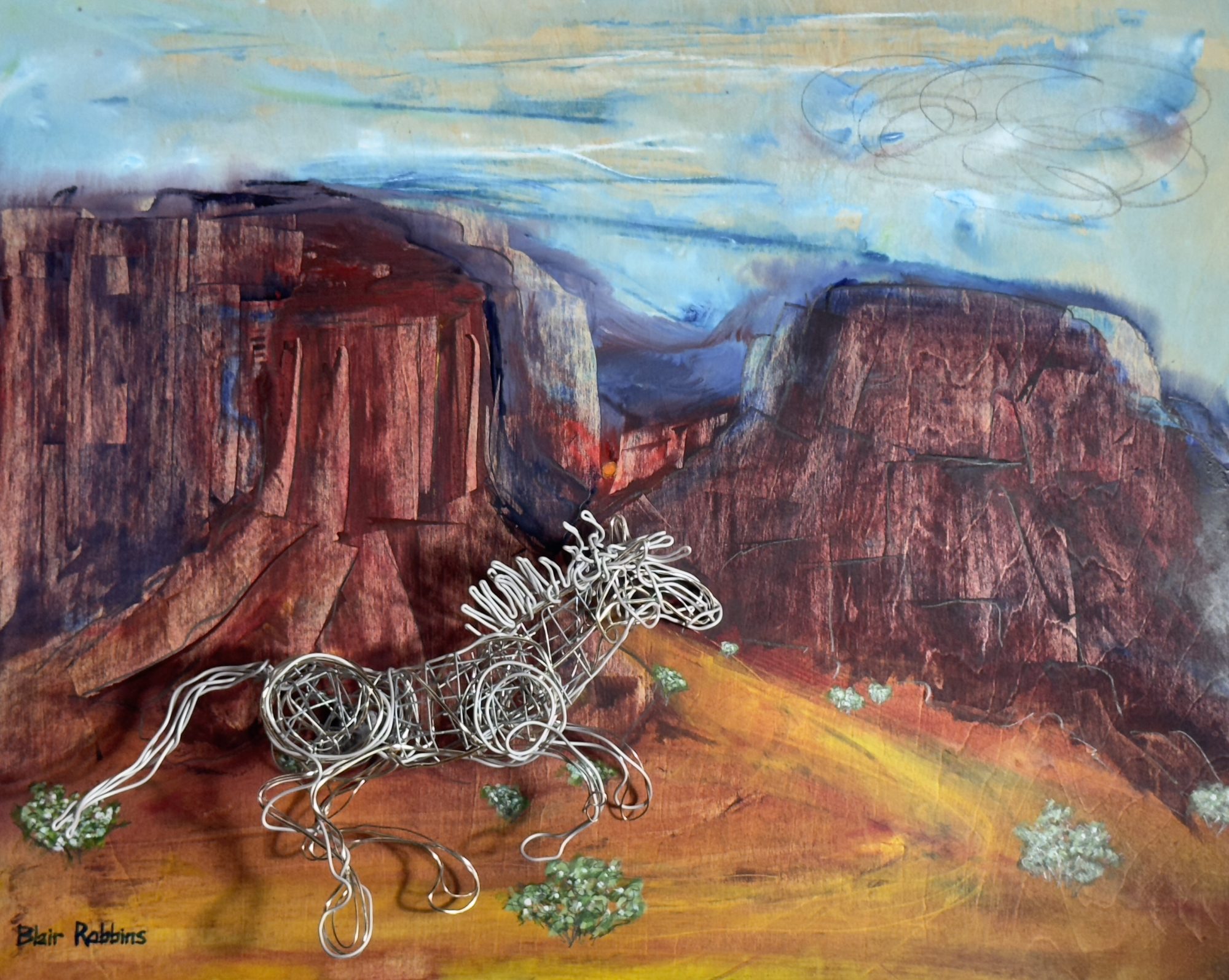 "CHASING SUNDOWN PAST SCULPTED BUTTES" by Blair Robbins