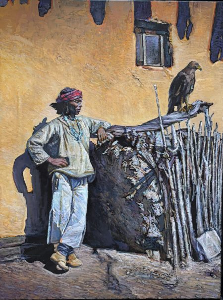 ZUNI MAN AND EAGLE - Bill Baker