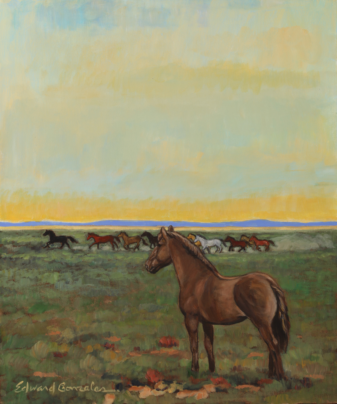 "MUSTANG MORNING" THE TRAIL DUST SERIES - BY EDWARD GONZALES