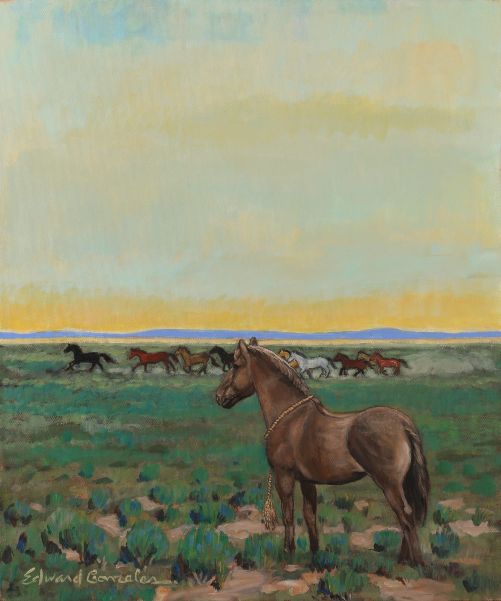 "MUSTANG MORNING FREEDOM" THE TRAIL DUST SERIES - BY EDWARD GONZALES