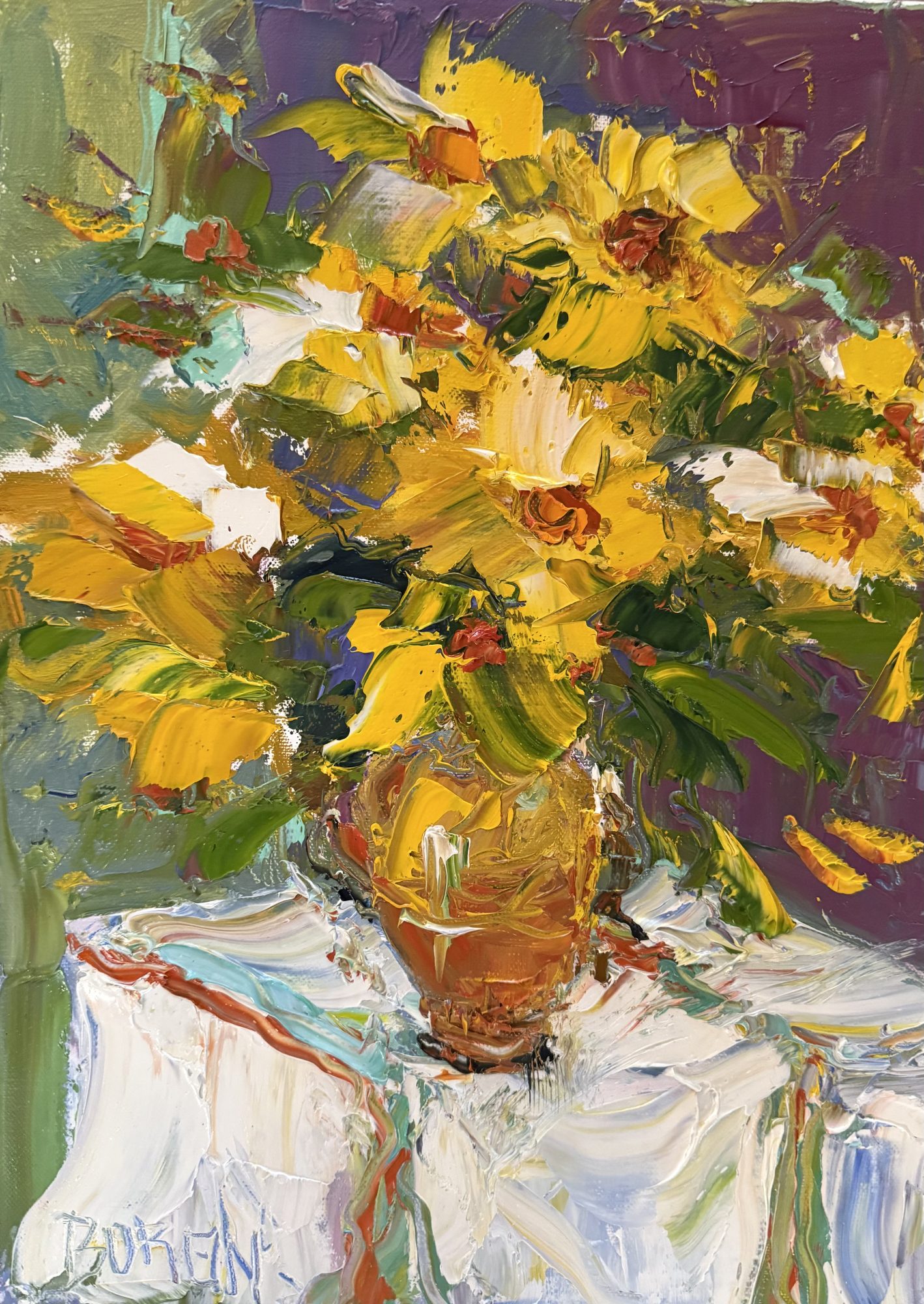 "SUNFLOWERS" - By Evelyne Boren