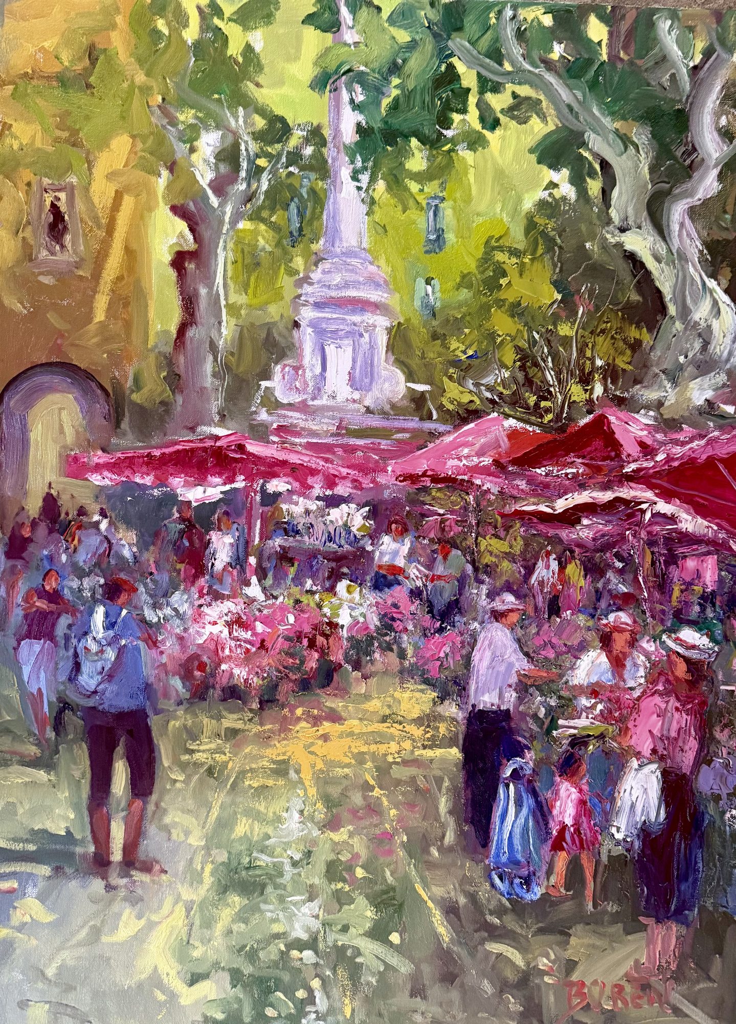 "HOTEL DE VILLE FLOWER MARKET" - By Evelyne Boren