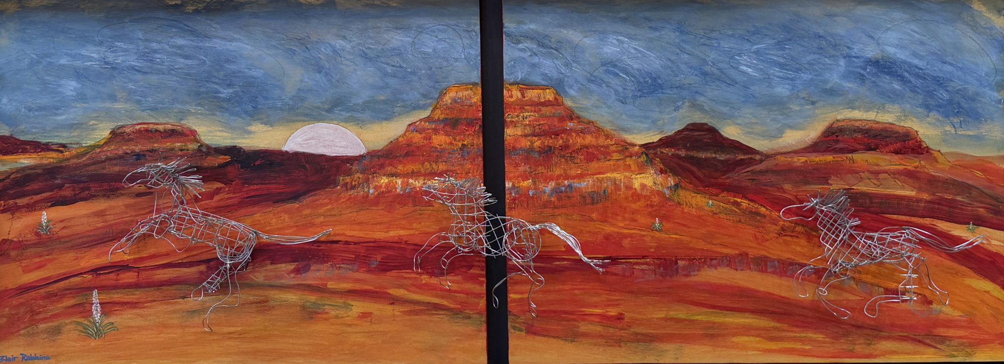 "SILENCE PIERCED BY THE RHYMIC POUNDING OF HOOVES" by Blair Robbins