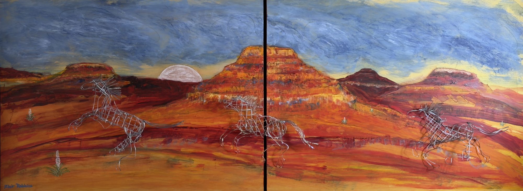 "SILENCE PIERCED BY THE RHYMIC POUNDING OF HOOVES" by Blair Robbins