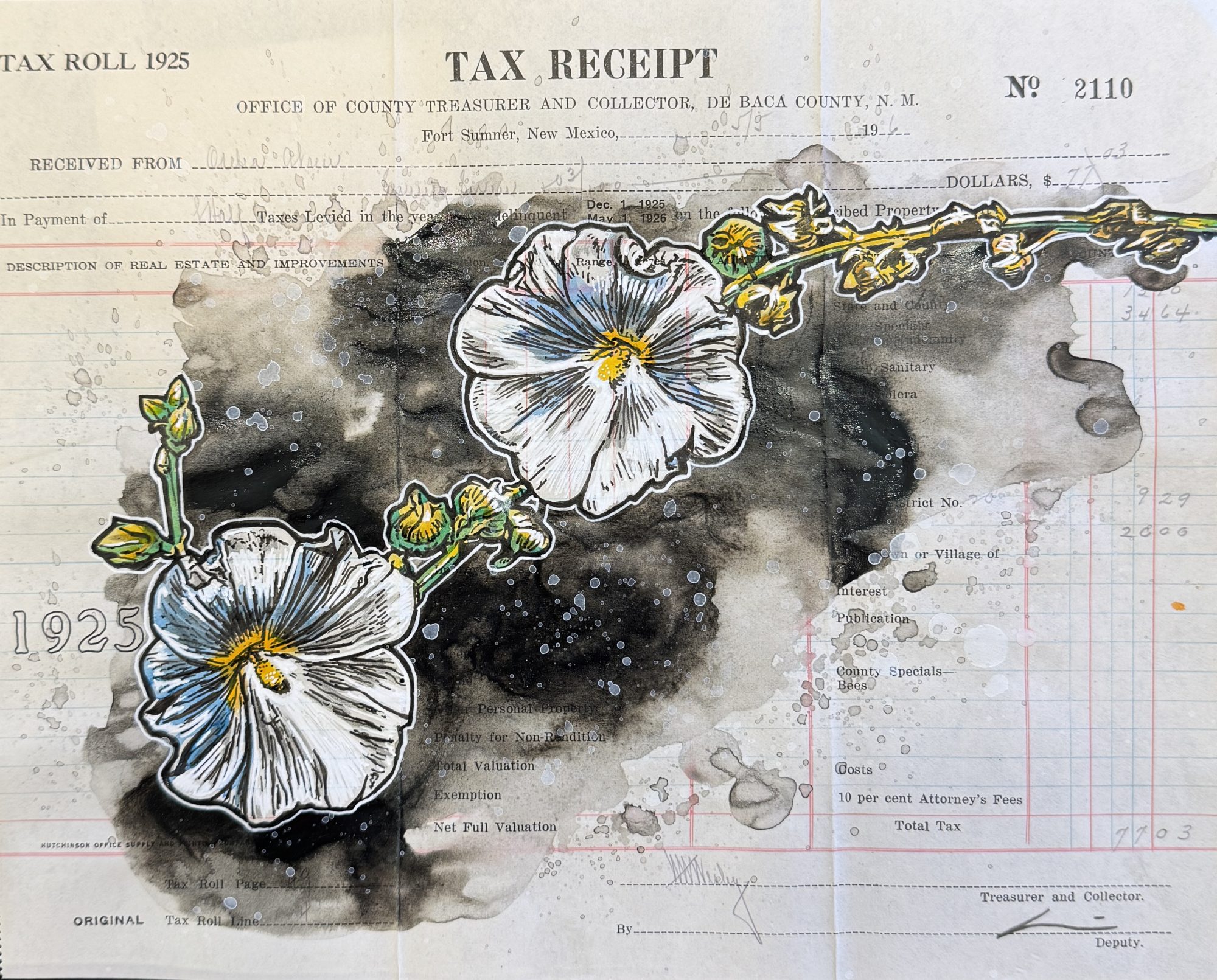 FORT SUMNER HOLLYHOCKS BY J. DYLAN CAVIN