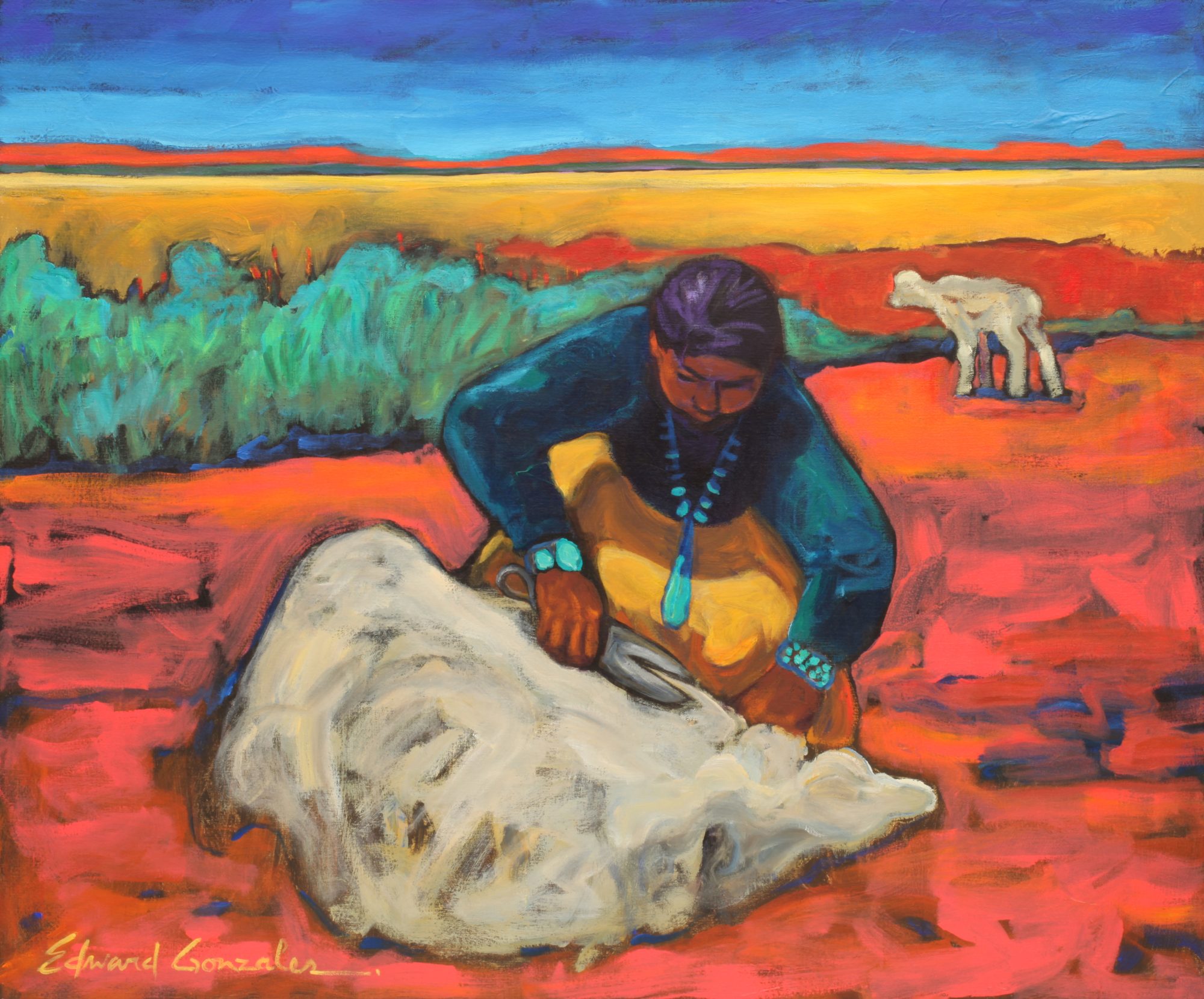 “NAVAJO LANDSCAPE” - BY EDWARD GONZALES