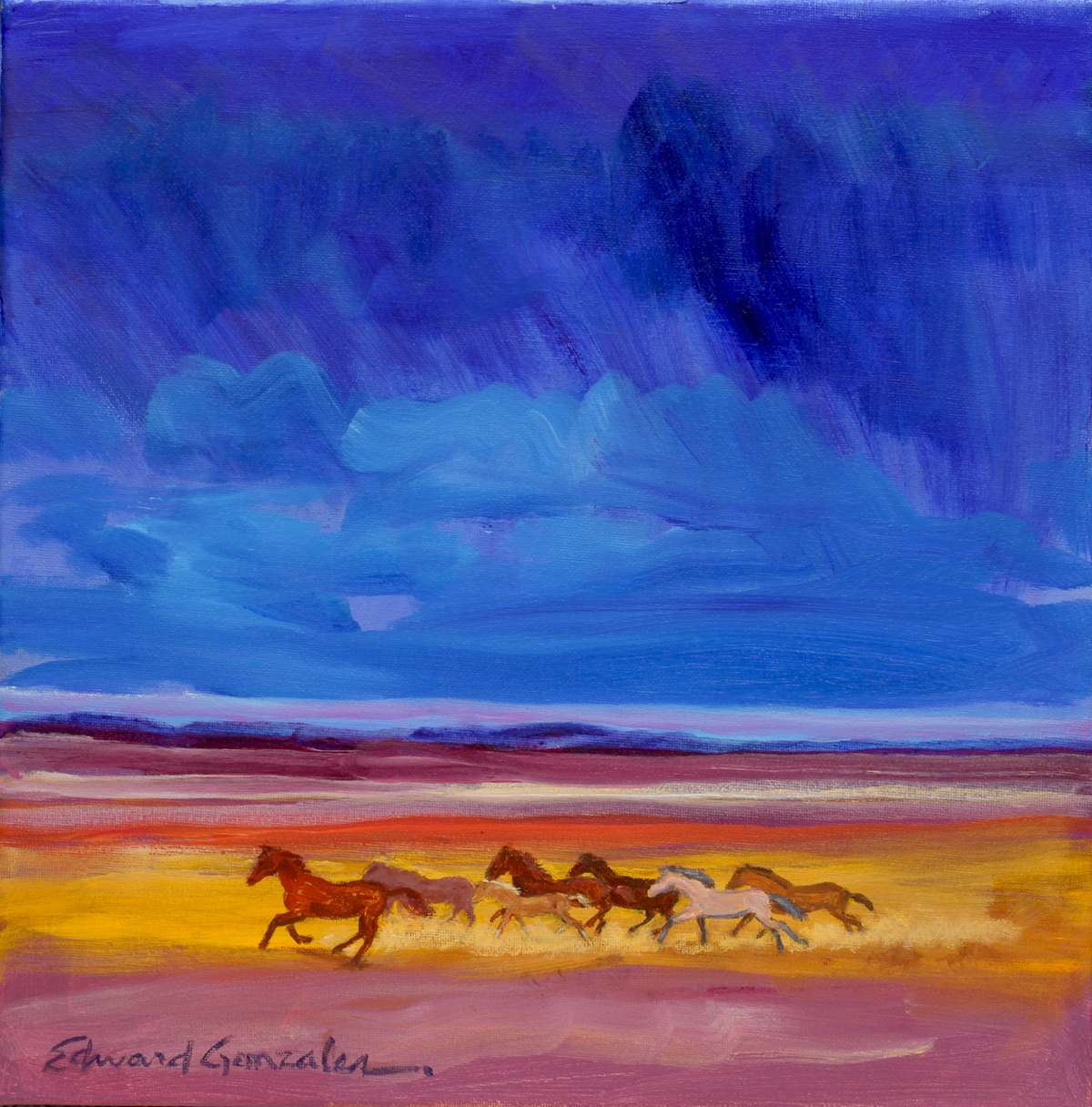 "HOOF BEATS ON THE HIGH DESERT” - BY EDWARD GONZALES
