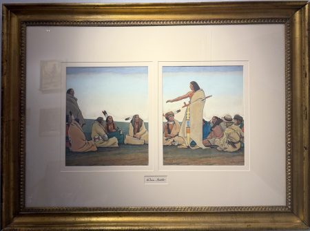 MAYNARD DIXON (1875 - 1946) "WAR TALK" (Circa 1942)