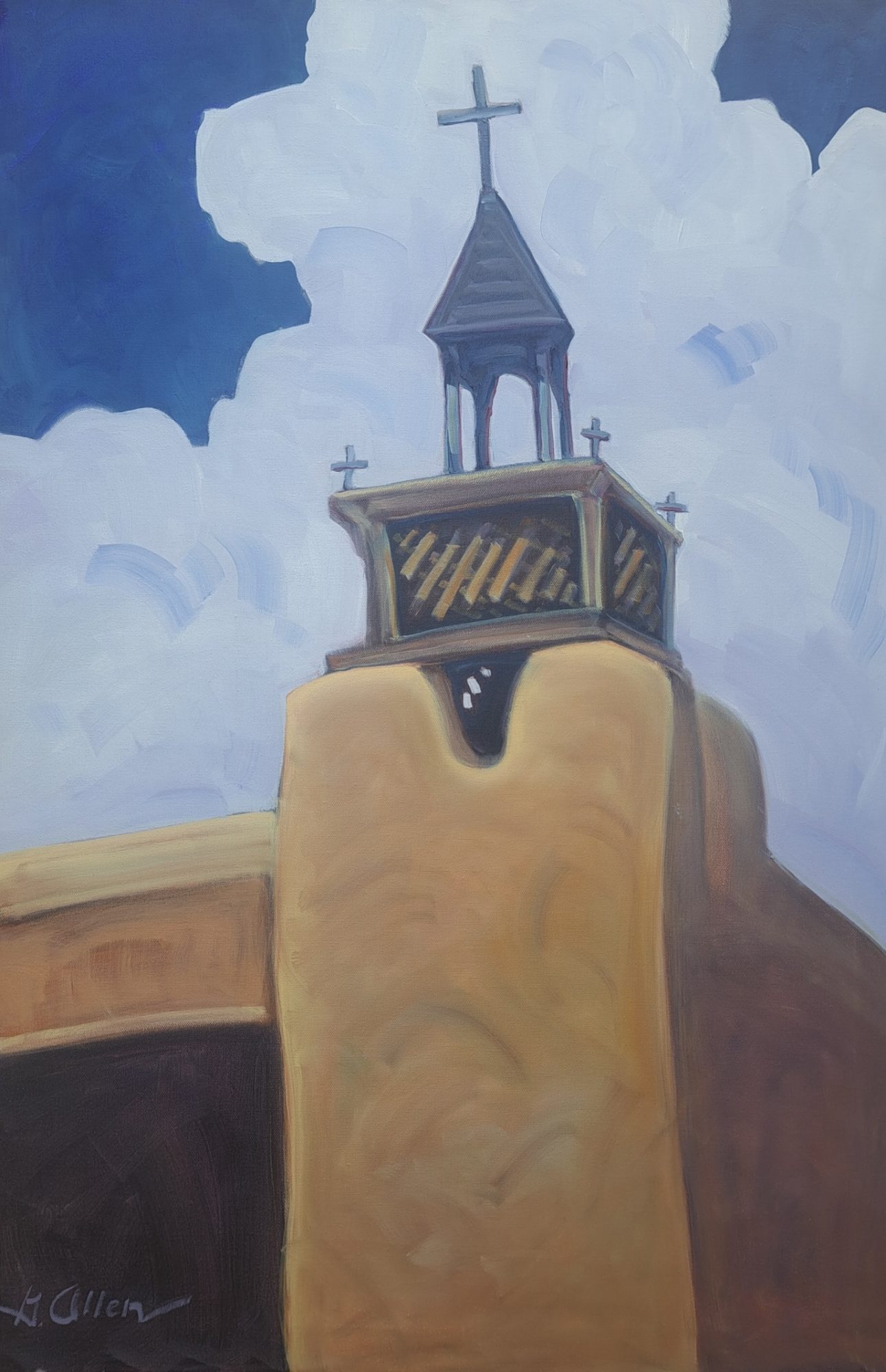 "RIGHT ONE, STEEPLE EL SANCTUARIO DE CHIMAYO" - BY GREG ALLEN