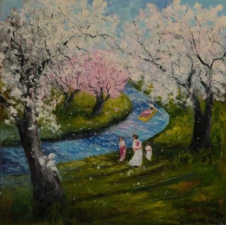 "SPRING WINDS AT SHINGASHI RIVER" - By Evelyne Boren