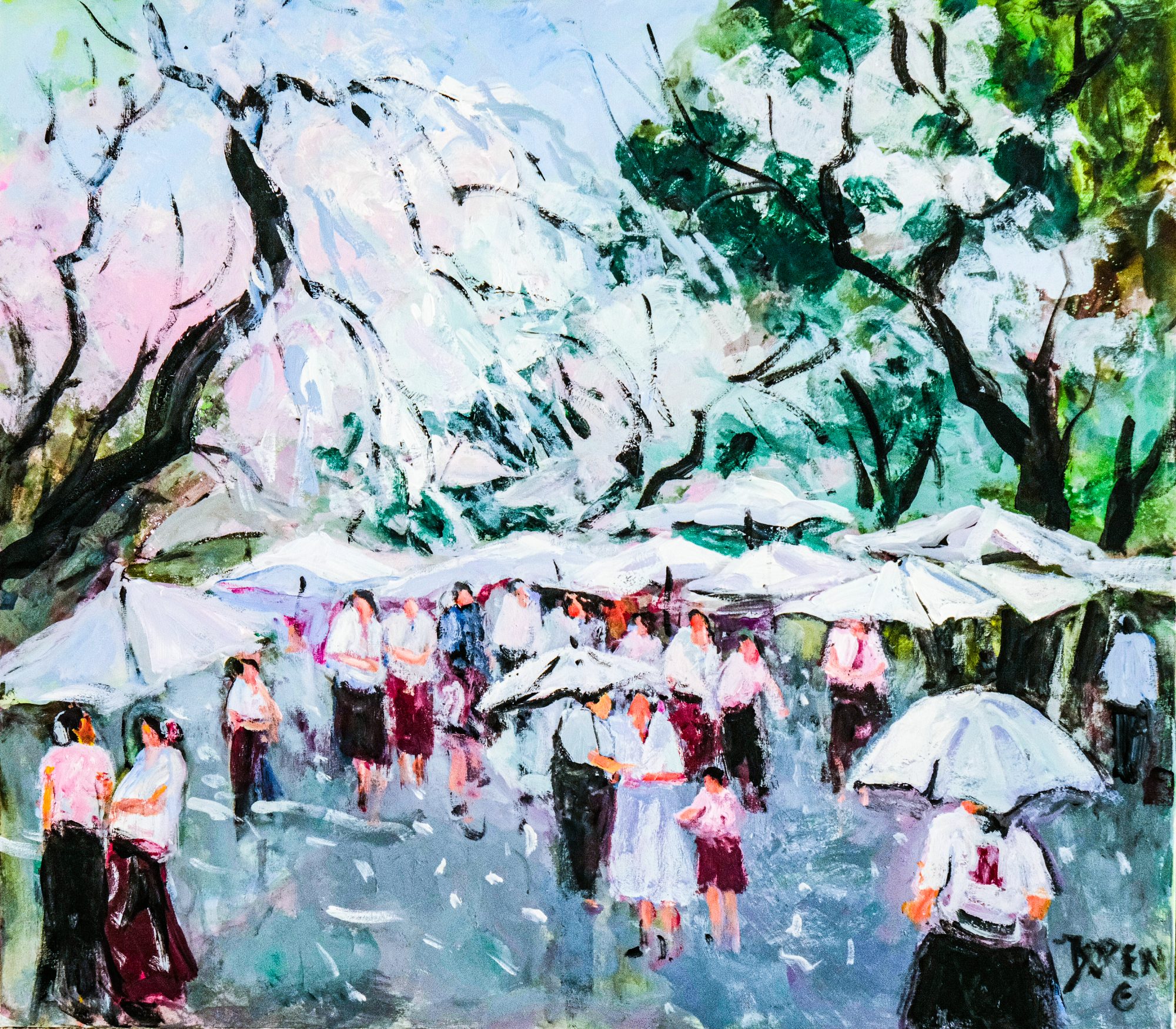 DSCF1834 (2)-3 "SPRING RAIN UENO PARK" - By Evelyne Boren