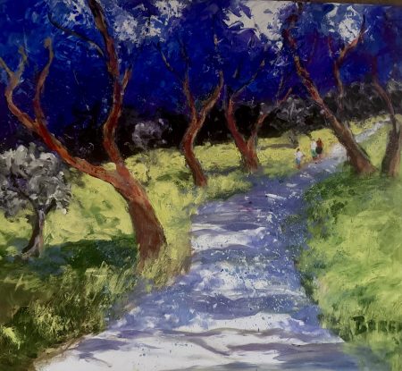 "JACARANDA BLOOMING IN THE SPRING" - By Evelyne Boren