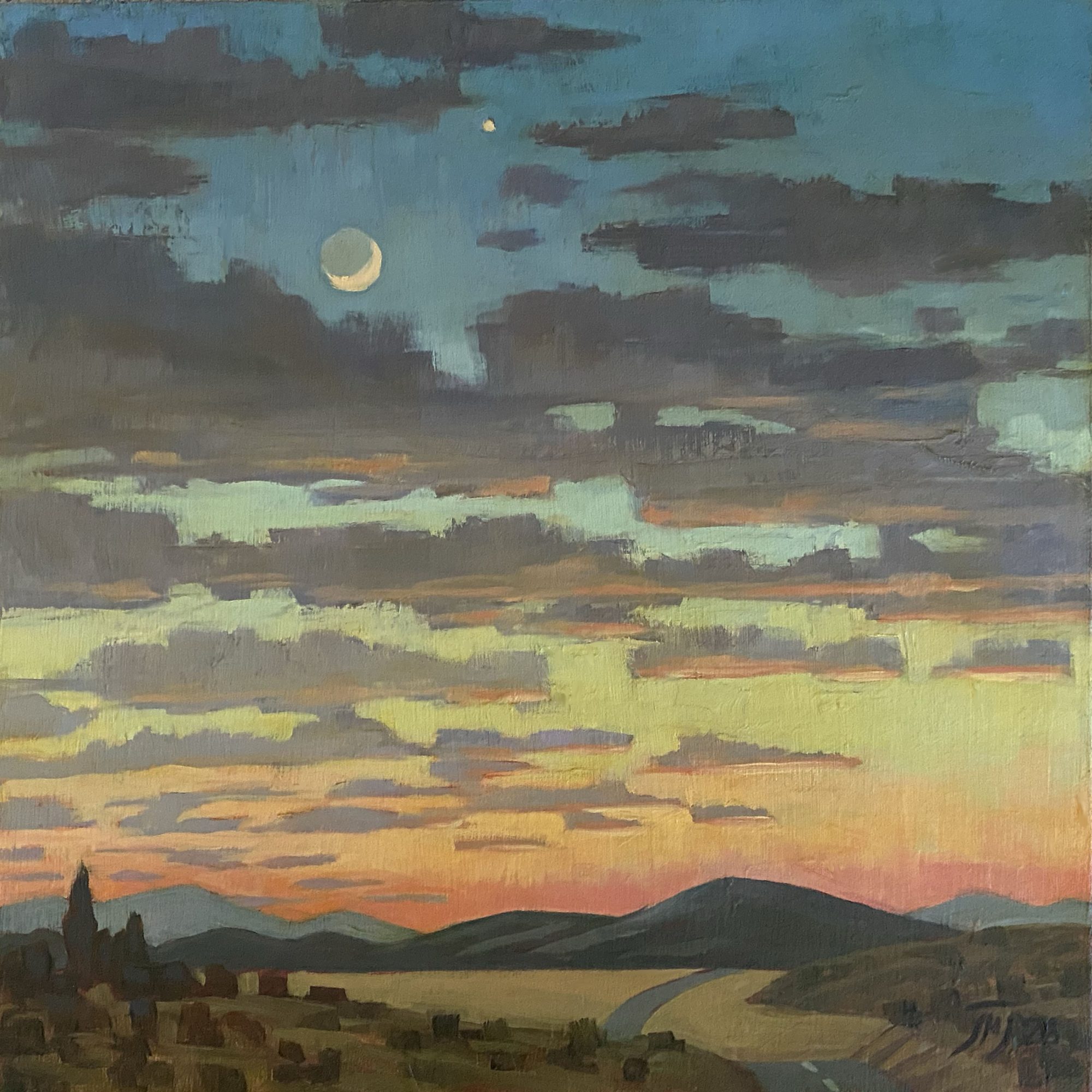 VENUS AND THE CRESCENT MOON - BY JIM JENNINGS