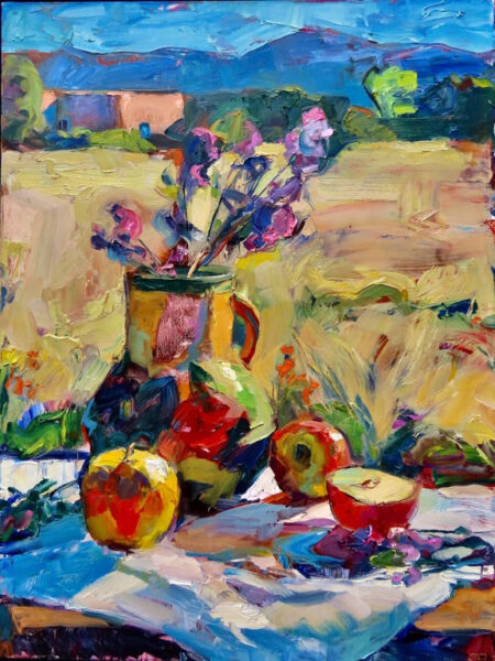 Mexican Pitcher and Apples - By Gregory Frank Harris