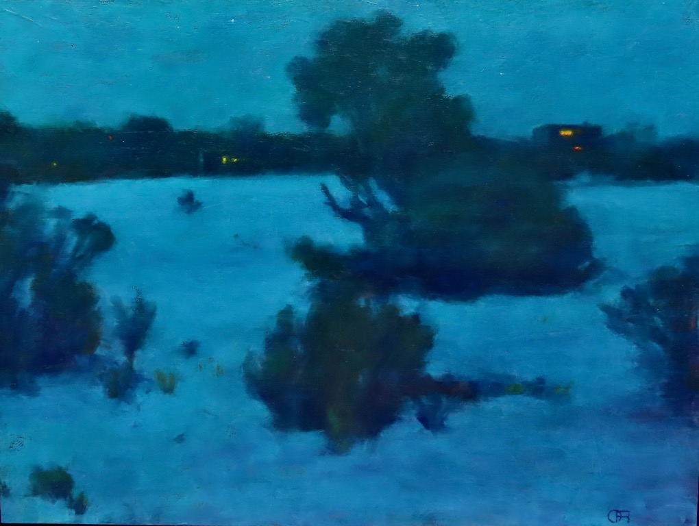 "Nocturne #4 Winter, Santa Fe" - By Gregory Frank Harris