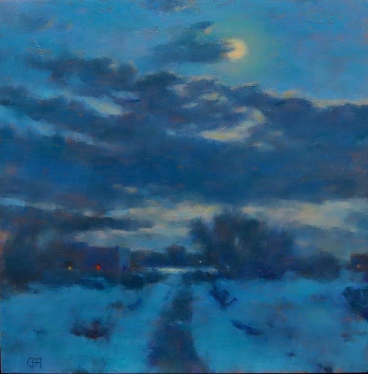"Nocturne #5 Winter Moonlight" - By Gregory Frank Harris