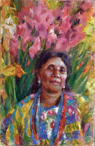 "Mayan Fruit Vendor" - By Gregory Frank Harris